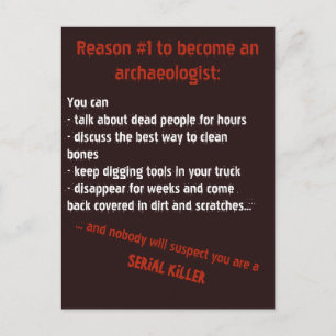 De motivatie van de boosaardige archeoloog briefkaart