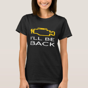 De motor met achtergrondcontrole licht gebroken au t-shirt