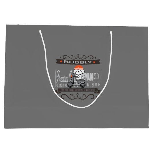 De motorfiets van Bubble Large Cadeautasje (Achterkant)