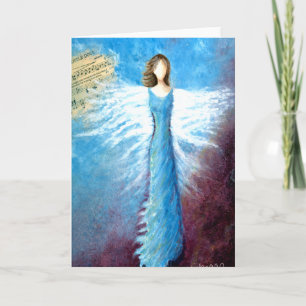 De mouche carte de voeux de Noël d'ange en avant