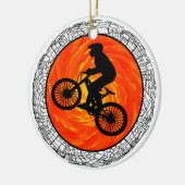DE MOUNTAIN BIKERS KERAMISCH ORNAMENT (Links)