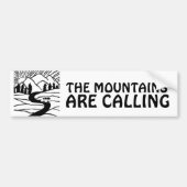 DE MOUNTAINS ROEPEN VEELEIDINGcamper RVing Bumpersticker (Voorkant)