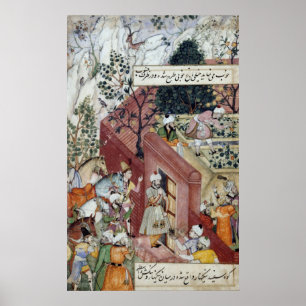 De mughal keizer Babur Poster