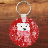De muilkorf van een polair beer, Kerstmis Sleutelhanger (Voorkant)
