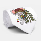 De Muis die van Kerstmis Boom verfraaien Stropdas (Opgerold)