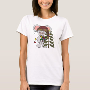 De Muis die van Kerstmis Boom verfraaien T-shirt