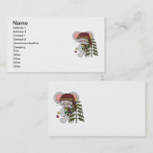 De Muis die van Kerstmis Boom verfraaien Visitekaartje (Voorkant / Achterkant)