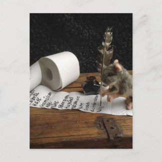 De muis en haar 'lijst doen' briefkaart