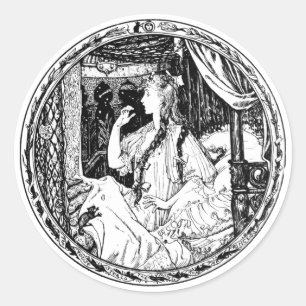 De muis steelt de ring van de prinses sticker