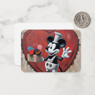 De muis Valentijnsdag Notitiekaartje