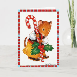 De Muis van Candycane Feestdagen Kaart