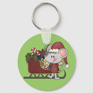 De Muis van de kerstman met Slee Sleutelhanger