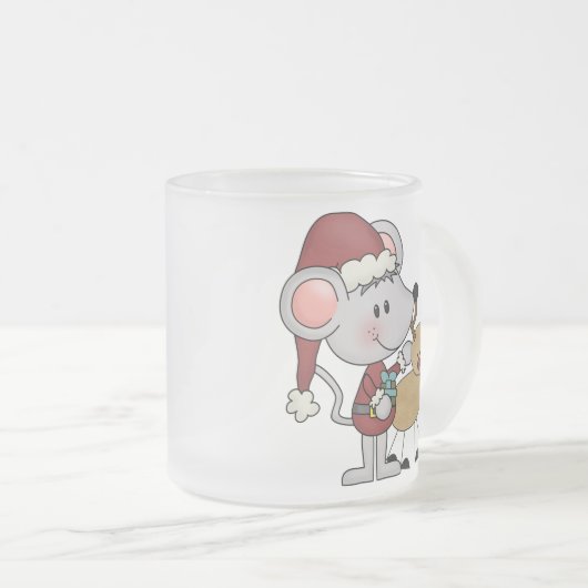 De Muis van Kerstmis en Matglas Koffiemok (Voorkant rechts)