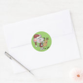 De Muis van Kerstmis en Ronde Sticker (Envelop)