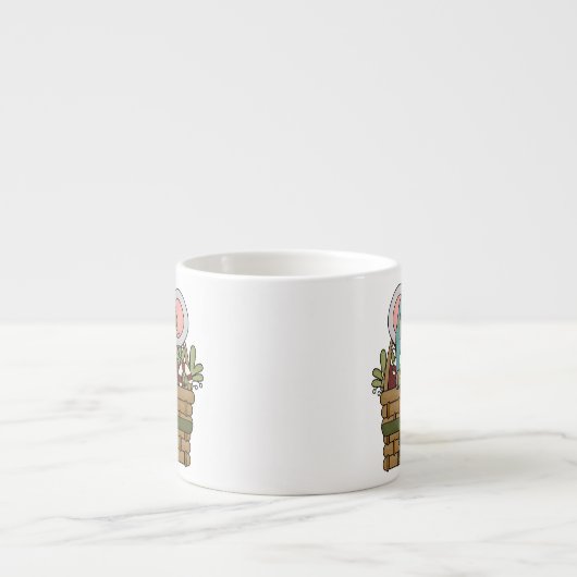 De Muis van Kerstmis in Mand Espresso Kop (Voorkant)