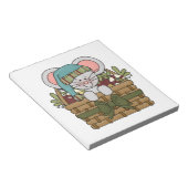 De Muis van Kerstmis in Mand Notitieblok (Schuin)