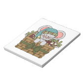 De Muis van Kerstmis in Mand Notitieblok (Gedraaid)