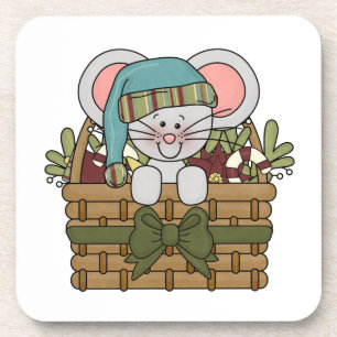 De Muis van Kerstmis in Mand Onderzetter