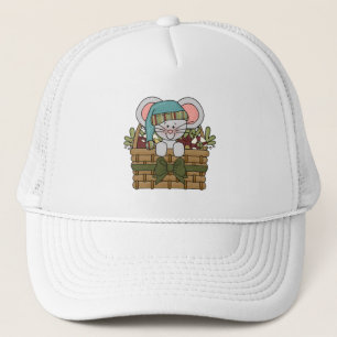 De Muis van Kerstmis in Mand Trucker Pet