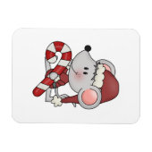 De Muis van Kerstmis met het Riet van het Snoep Magneet (Horizontaal)