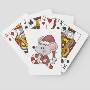 De Muis van Kerstmis met het Riet van het Snoep Pokerkaarten