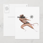 De Muis van Ninja van Kerstmis Feestdagenkaart (Voorkant / Achterkant)