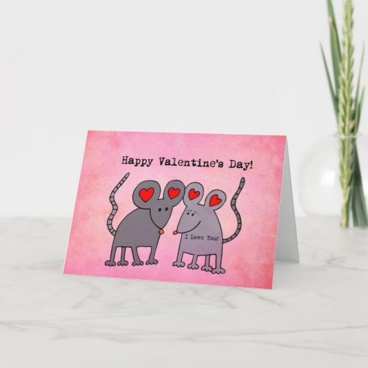 De Muizen van Valentijn Feestdagen Kaart (Voorkant)