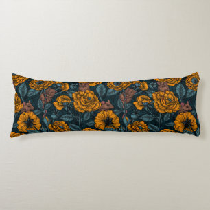 De muizenpartij in het oranje en blauw lichaamskussen