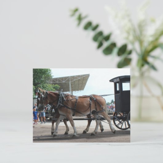 De Mule Driven schoolbus Briefkaart (Staand voorkant)