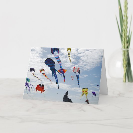 De multi Vliegers die van de Kleur de hemel Kaart (Voorkant)