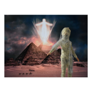 De Mummie ontsnapt uit Egypte. Halloween Perfect Poster