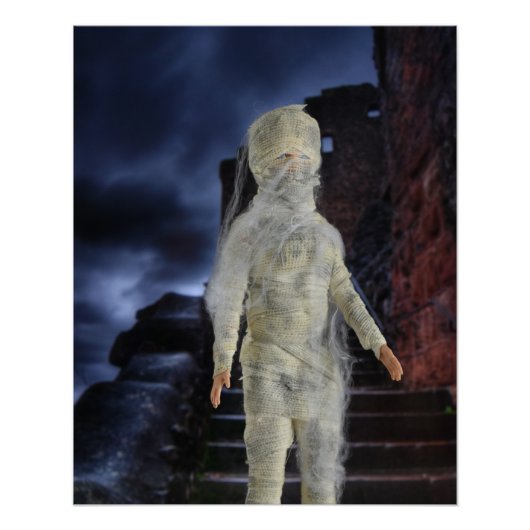 De mummie ontsnapt uit Egypte. Halloween Perfect Poster (Voorkant)