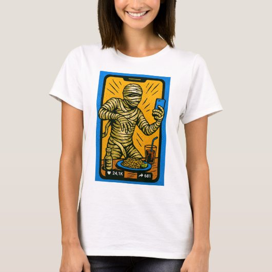 De mummie selfie - klassieke Pop kunst T-shirt (Voorkant)