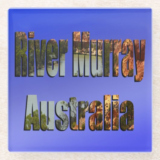 de Murray Australia Afbeelding Logo, Glazen Onderzetter (Voorkant)