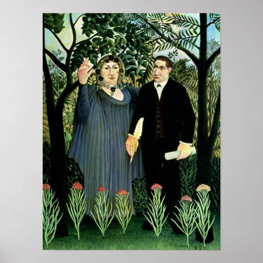 De Muse Inspirating the Poet, 1908-09 Poster (Voorkant)