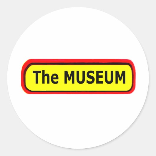 De MUSEUM Logo de MUSEUM Zazzle Ronde Sticker (Voorkant)