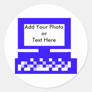 De museumkunstenaarsserie Afbeeldingen Computer Bl Ronde Sticker