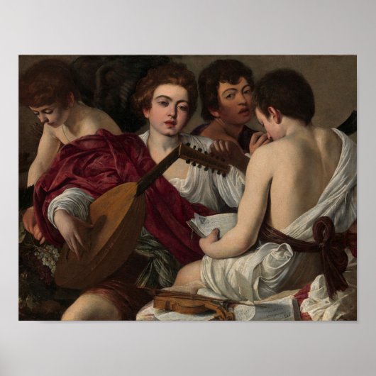 De Musici door Caravaggio Print (Voorkant)