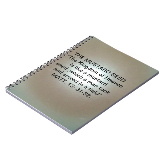 DE MUSTARD ZEED PARABLE MATT.13: 31-32 NOTEBOOK NOTITIEBOEK (Linkerzijde)