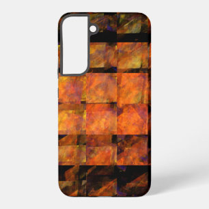 De muur abstract geometrische vuur kunst modern samsung galaxy hoesje