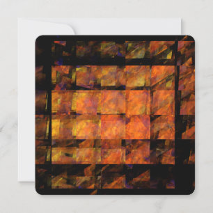 De muur abstracte geometrische vuur kunst modern kaart