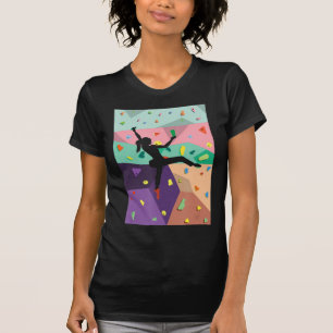 De muur die de klimmers binnenshuis bestijgt Actio T-shirt