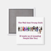 De muur die Trump bouwt Magneet (Voorkant / Achterkant)