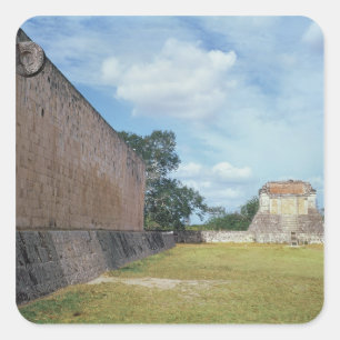 De muur van de rechtbank van Ball Vierkante Sticker