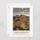 De muur van Hadrian en het Poster van de Schapentr Briefkaart (Voorkant / Achterkant)