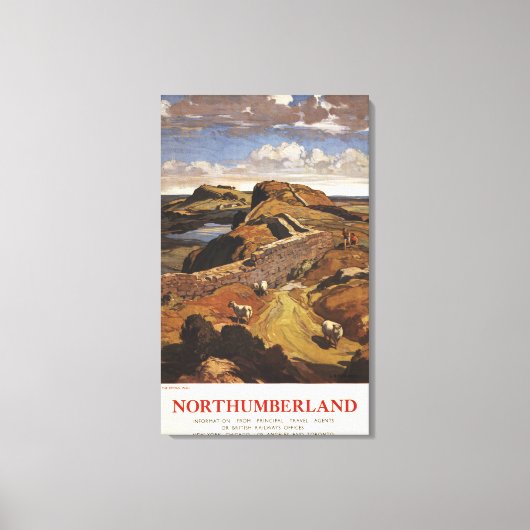De muur van Hadrian en het Poster van de Schapentr Canvas Afdruk (Voorkant)