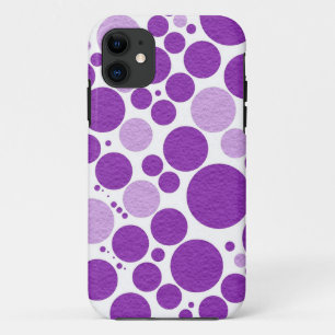De muurachtergrond van de paarse stippen naadloze iPhone 11 hoesje