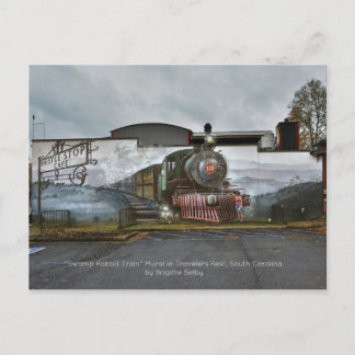 De muurschildering van de moeras van de konijn van briefkaart