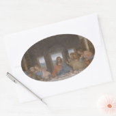 De muurschildering van Leonardo da Vinci uit de la Ovale Sticker (Envelop)