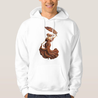 "De Muze van Vloeiendheid" – Artistieke Veer Godin Hoodie
